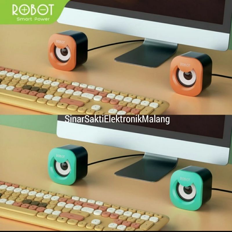 Robot Speaker RS180 Mini Usb Komputer Multimedia Laptop Portable RS 180