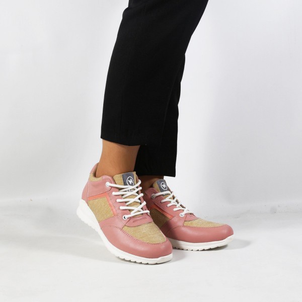 Sepatu Sneakers Wanita Trendy V 7881 Brand Varka Sepatu Casual Wanita Kuliah Kerja Hangout - Pink