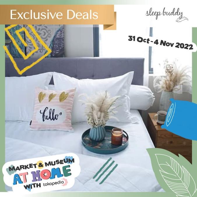 Sleep Buddy Set Sprei Dobby Garis 3cm TC300 Ready