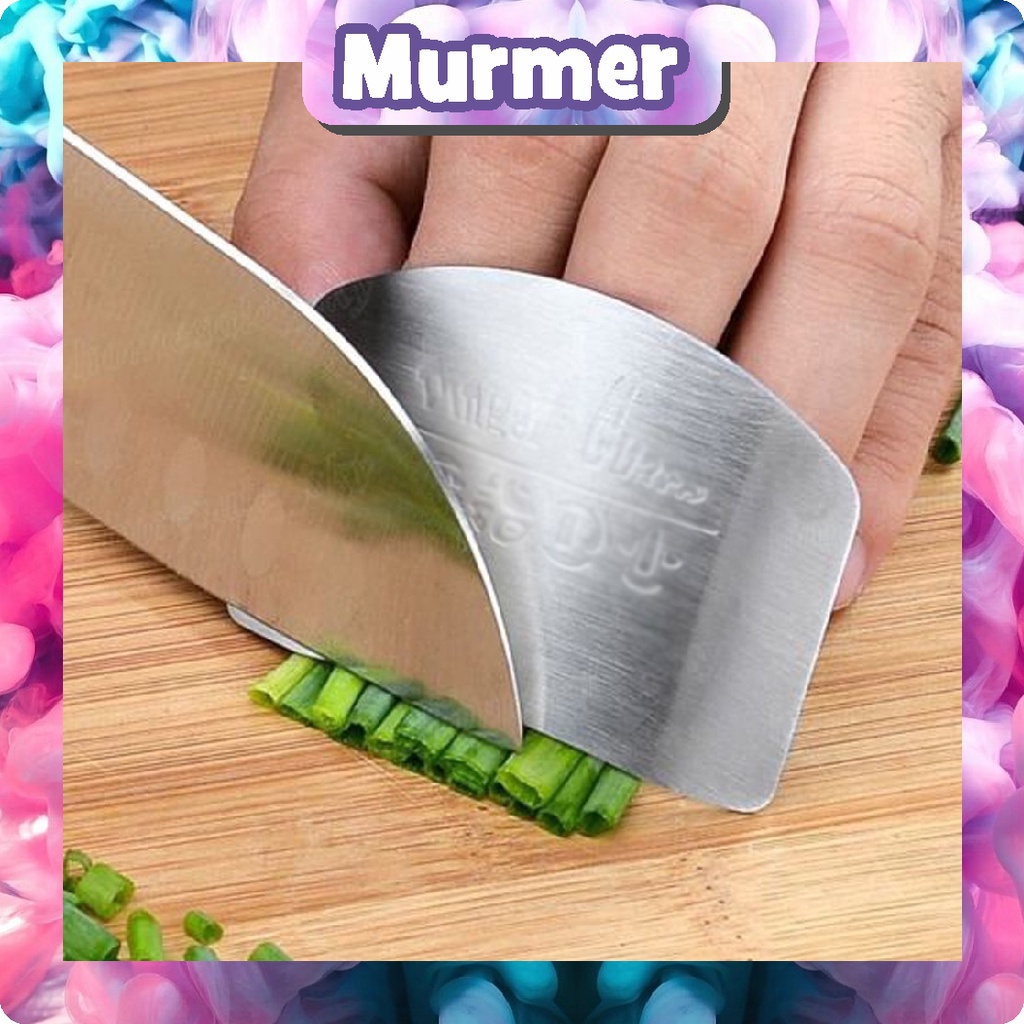 MurmerOfficial Pelindung Pengaman Jari Tangan Iris Pisau Potong Sayur Stainless Steel R708