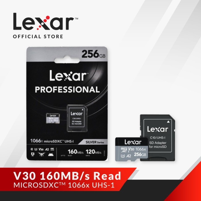 Lexar Microsd 256GB Professional 1066x Up to 160Mb/s MICROSD