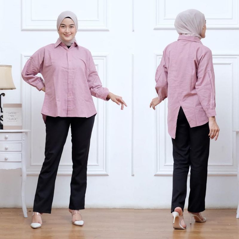 Blouse Rami OVERSIZE Belah Belakang -TASYA BLOUSE //JF576