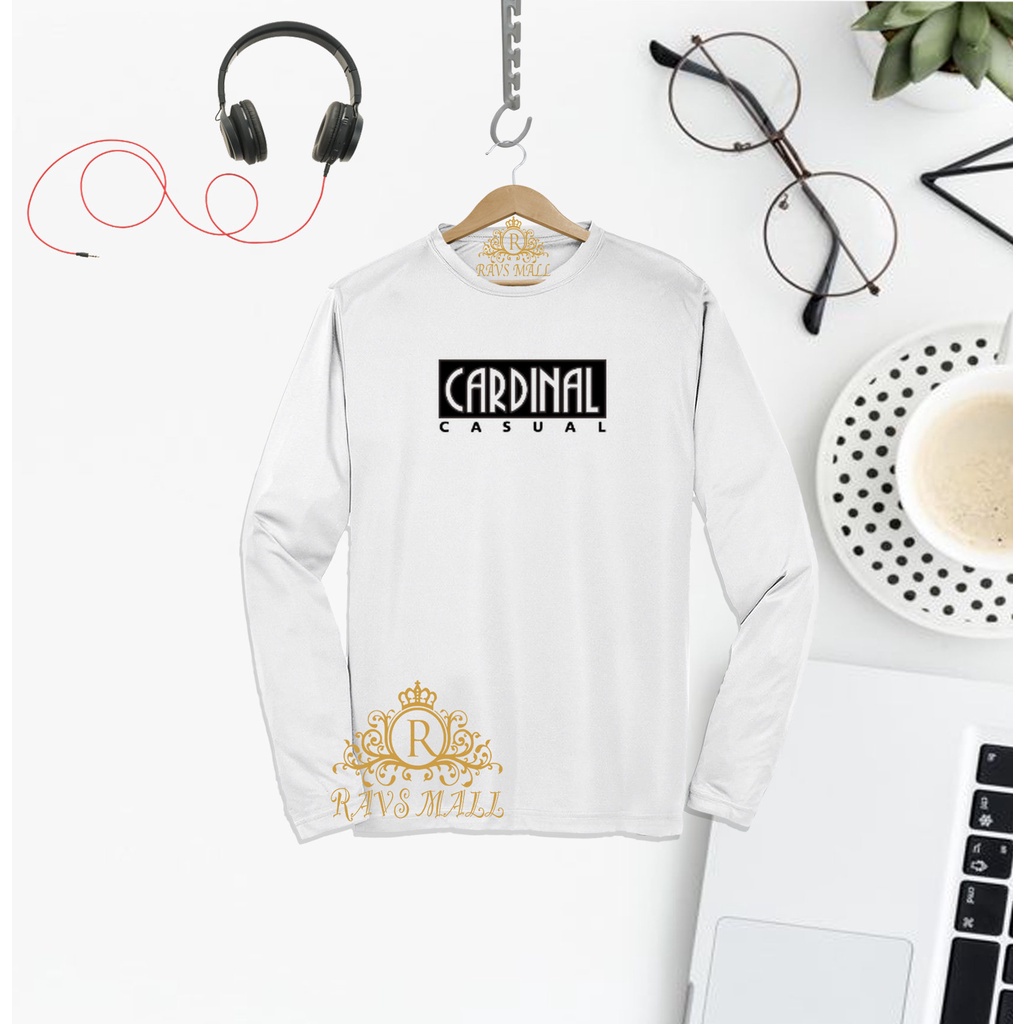 Kaos Distro Panjang Cardinal Casual Quality Hitam Premium Baju Tshirt Pria Wanita Terbaru Kekinian V