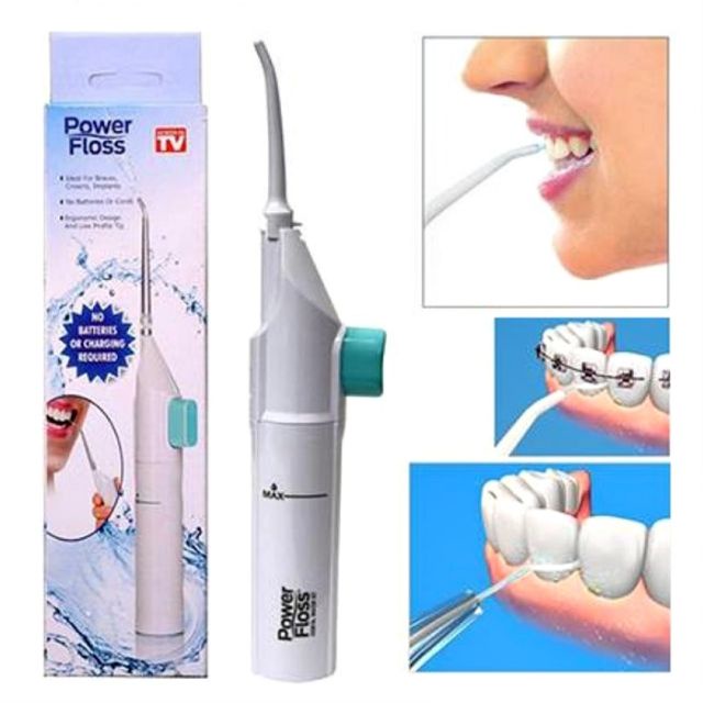 ✅ 100% Asli Power Floss Dental Water Jet Alat Pembersih Gigi Semprot Karang Gigi Pembersih Sela Gigi