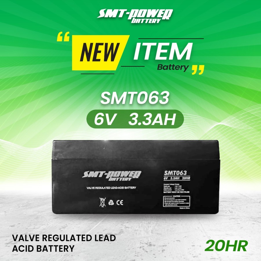 BATERAI / AKI KERING / SMT POWER / SMT063 VRLA 6V 3,3AH