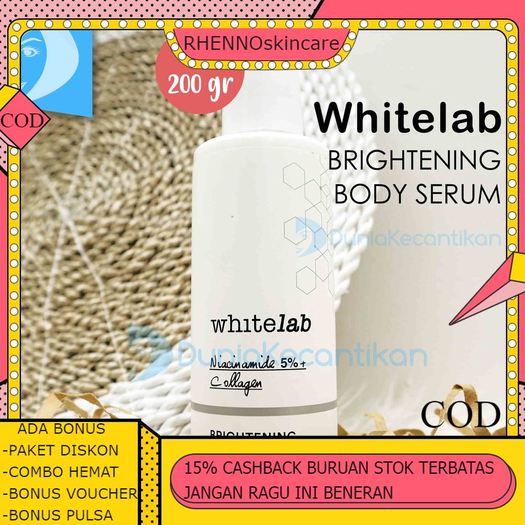 Whitelab Brightening Body Serum Pemutih Badan Whitening Hand Body Lotion White Lab Serum Badan ORIGI