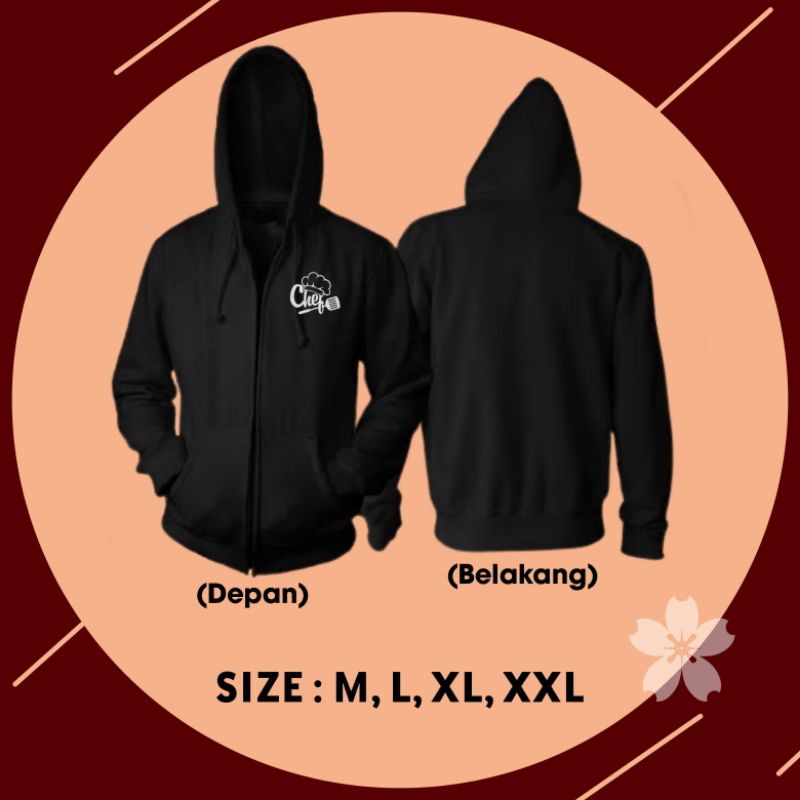 JAKET ZIPPER CHEF LOGO