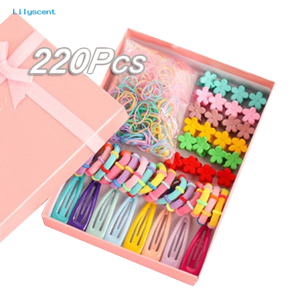 004 LS 004 220Pcs / Set Jepit Rambut Warna Permen Untuk Anak Perempuan