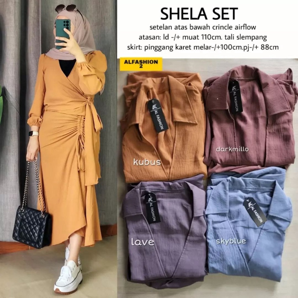 SHELA SET CRINKEL TEBAL TERBARU