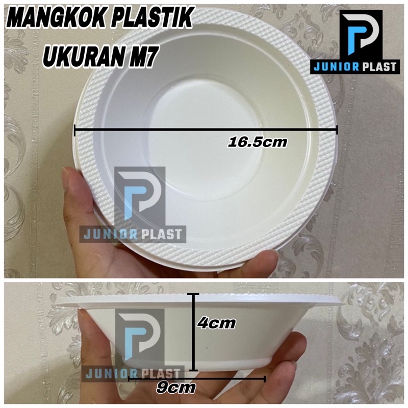 Mangkok Plastik M7 Uk Besar - Mangkok Plastik Sekali pakai isi 50pcs