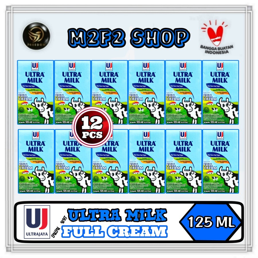 

Susu Ultra Mini Kotak UHT Rasa Full Cream - 125 ml (Kemasan 12 Pcs)