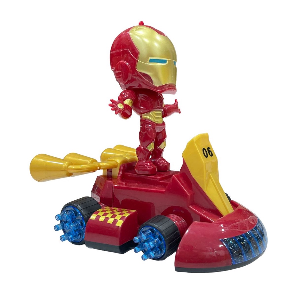 Mainan Anak KART HERO IRON MAN Colorful Light Music B/O Mainan Robot