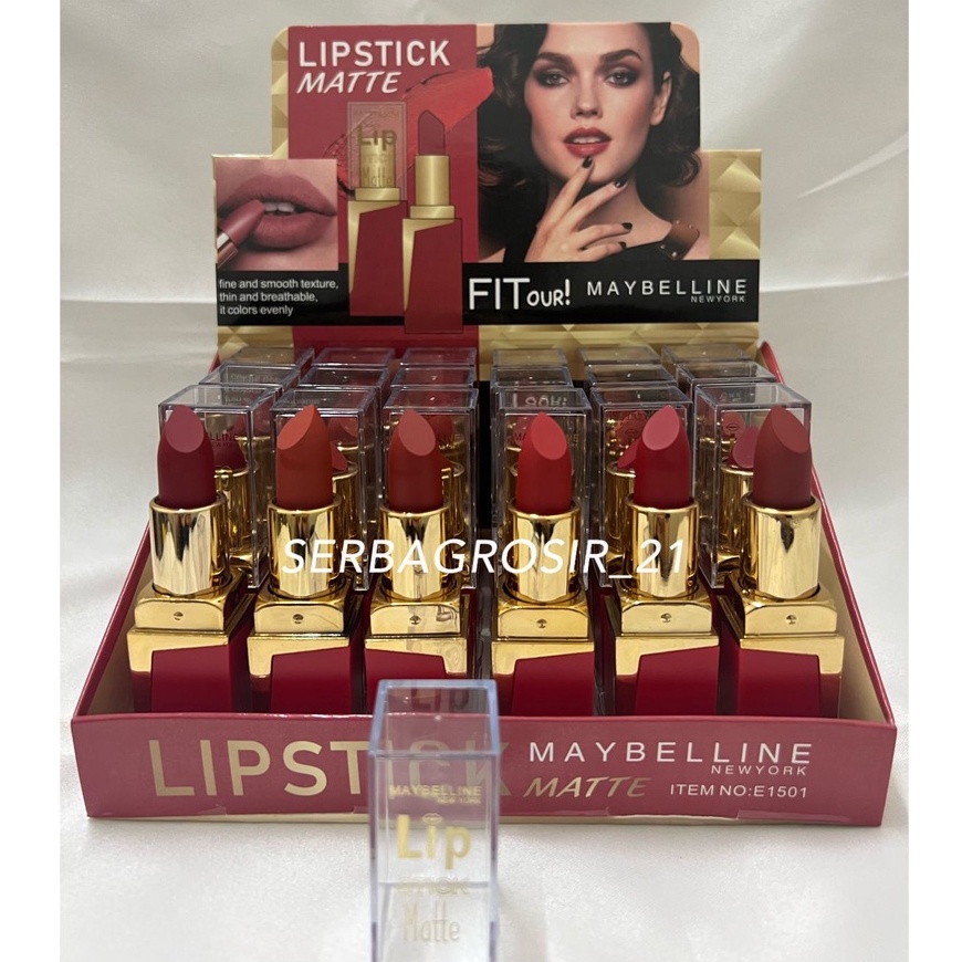 [12PCS] Lipstick Matte Maybelline Waterproof / Lipstick Batang Maybelline