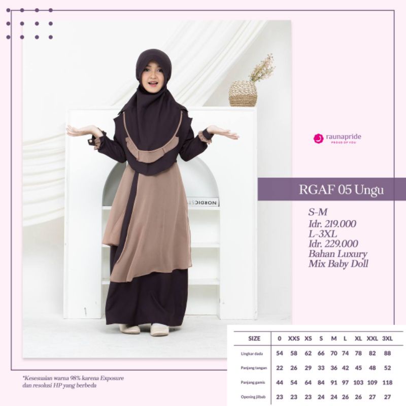 Rauna Gamis Anak Perempuan RGAF 05 - Fashion Muslim