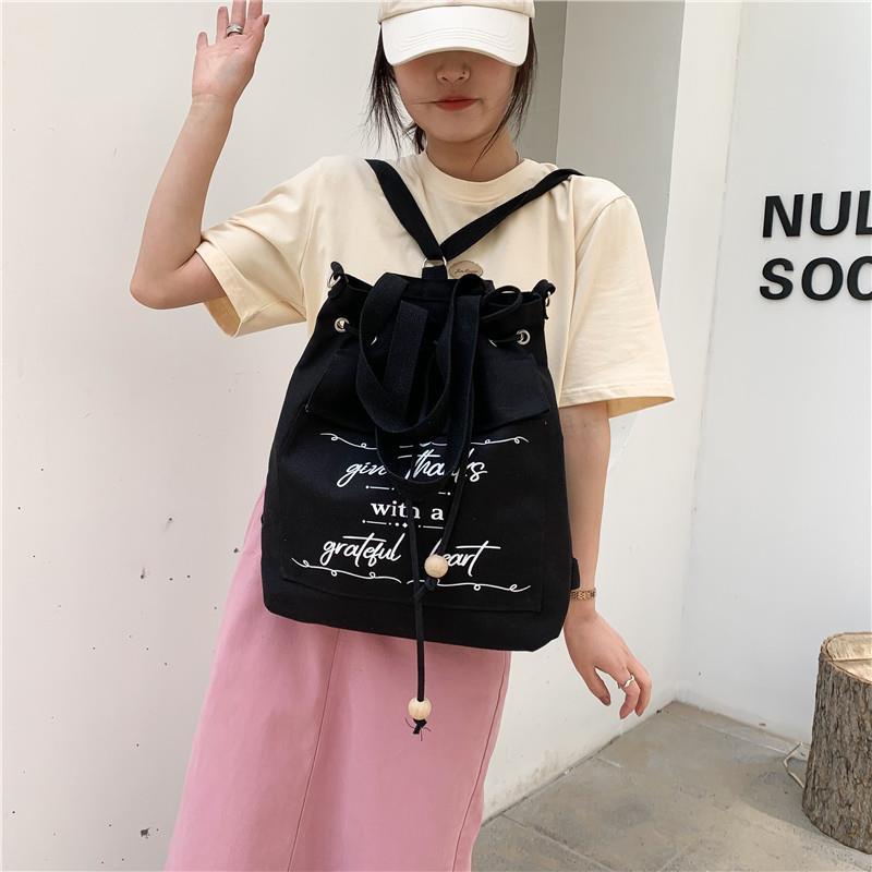 ✌✳Sera 2022 baru tas kanvas siswa perempuan tas bahu satu bahu versi Korea sastra tas messenger sederhana dan serbaguna
