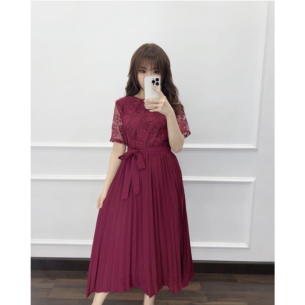 REALPIC JESSLYN PRISKET 3 UKURAN L XL XXL DRESS FASHION PAKAIAN WANITA DRESS GAUN BRUKAT LAPIS MOSCREPE KR