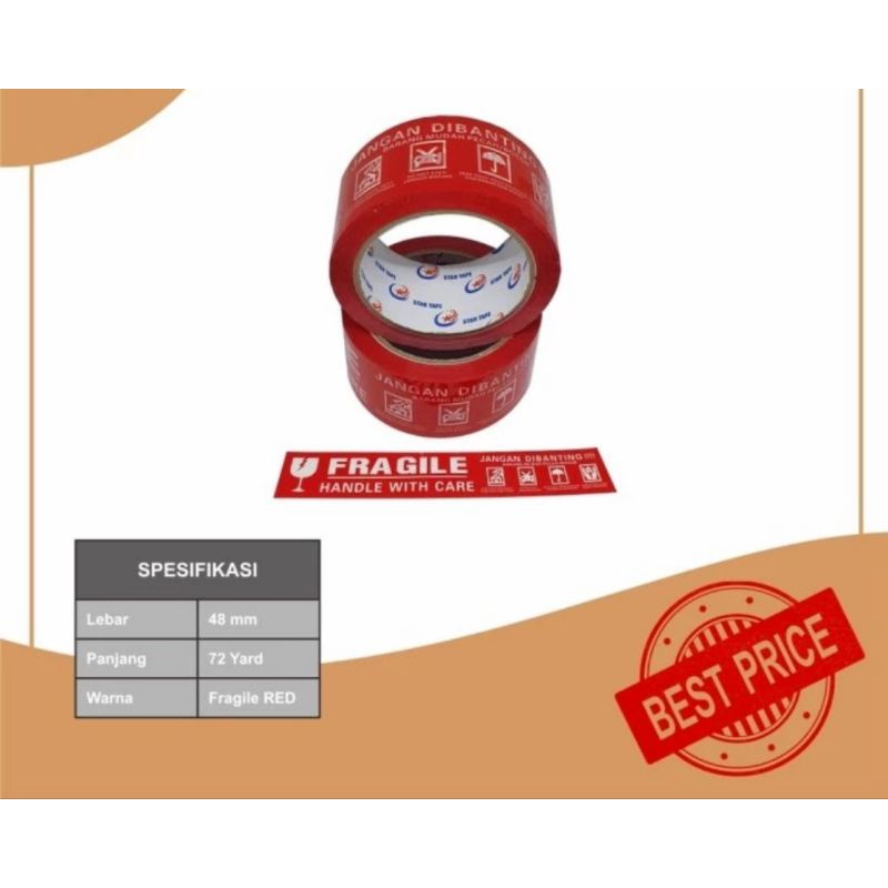 

Lakban Fragile Solasi Selotip Jangan Dibanting Handle with care