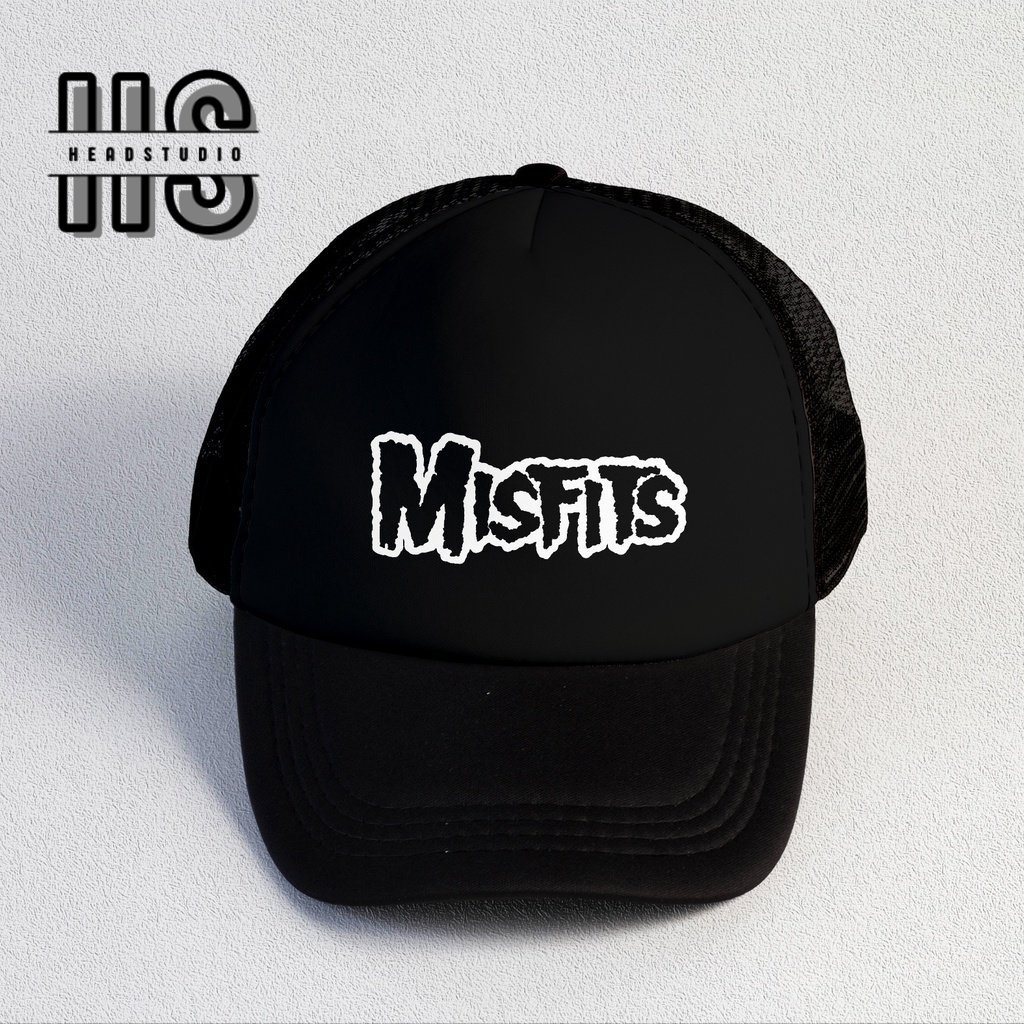 Misfits | Trucker Hat Best Seller | Topi Pria | Topi | Trucker | Topi Band | Baseball | Band | Topi Jaring | Topi Sablon | Head Studio