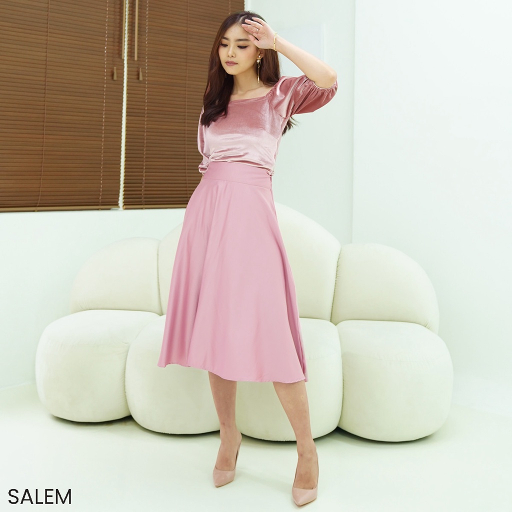 Top Velvet Eudia Atasan Blouse Wanita