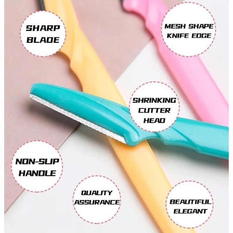 CUKURAN ALIS WARNA WARNI/ALAT PENGHILANG BULU/EYEBROW RAZOR