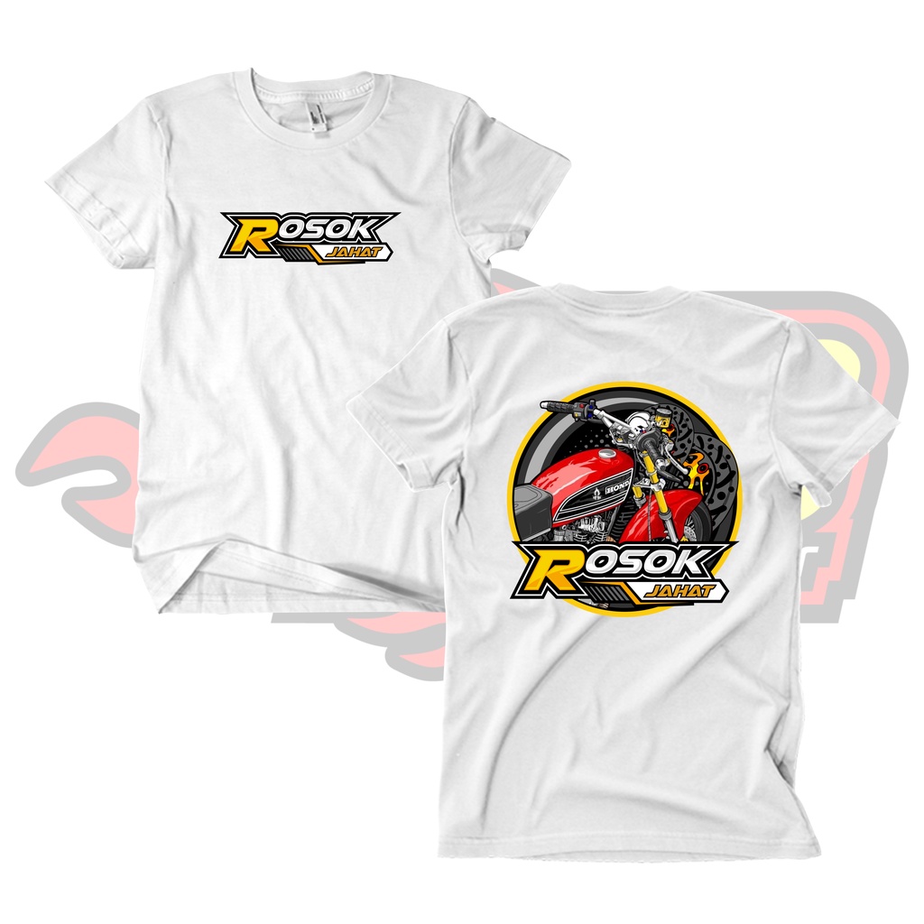 Kaos Racing Honda Rosok Squad CB Merah GL Baju Distro Motor Herex Honda Gank Tshirt Otomotif