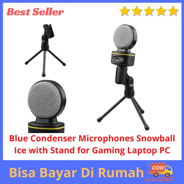 Mikrofon Kondenser Microphone Paket Mik Stand Recording Rekaman Lengkap Siap Pake Microphones Snowba