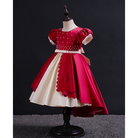 Baju Pesta Anak Perempuan Gaun Pesta Anak Dress Pesta Anak Baju Anak Pesta Bahan Satin MUTIARA IMPORT 2268