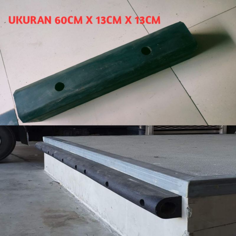 karet loading dock murah , bumper dock ,car stopper penahan benturan Full karet