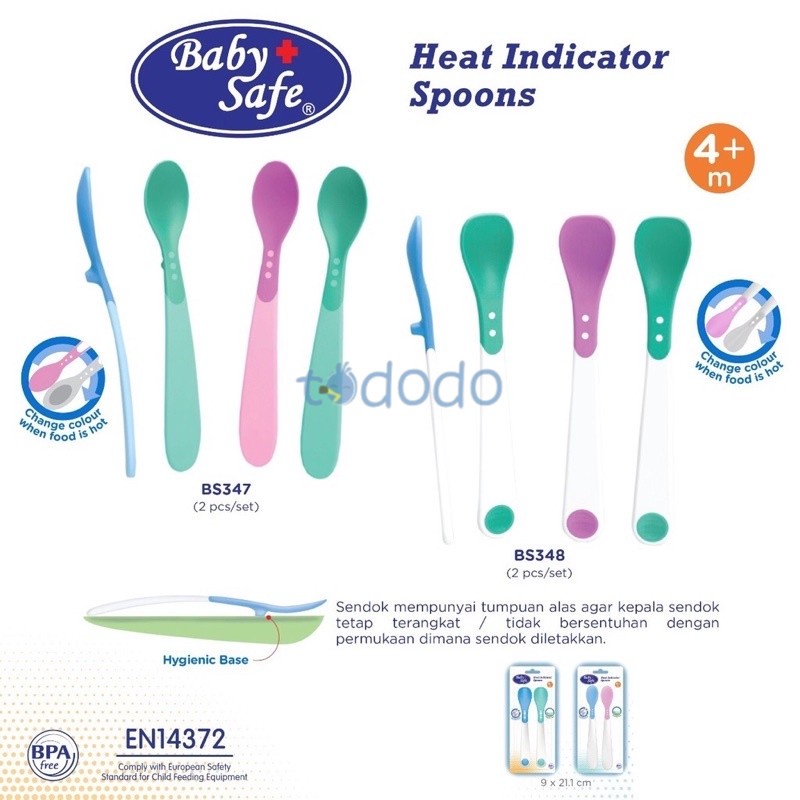 Sendok Makan Bayi Baby Safe Heat Indicator Spoon Sensor Indikator Panas BS347 &amp; BS348