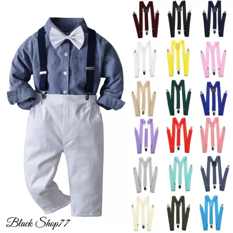 Suspender Anak Paket Hemat Warna Hitam Elegance