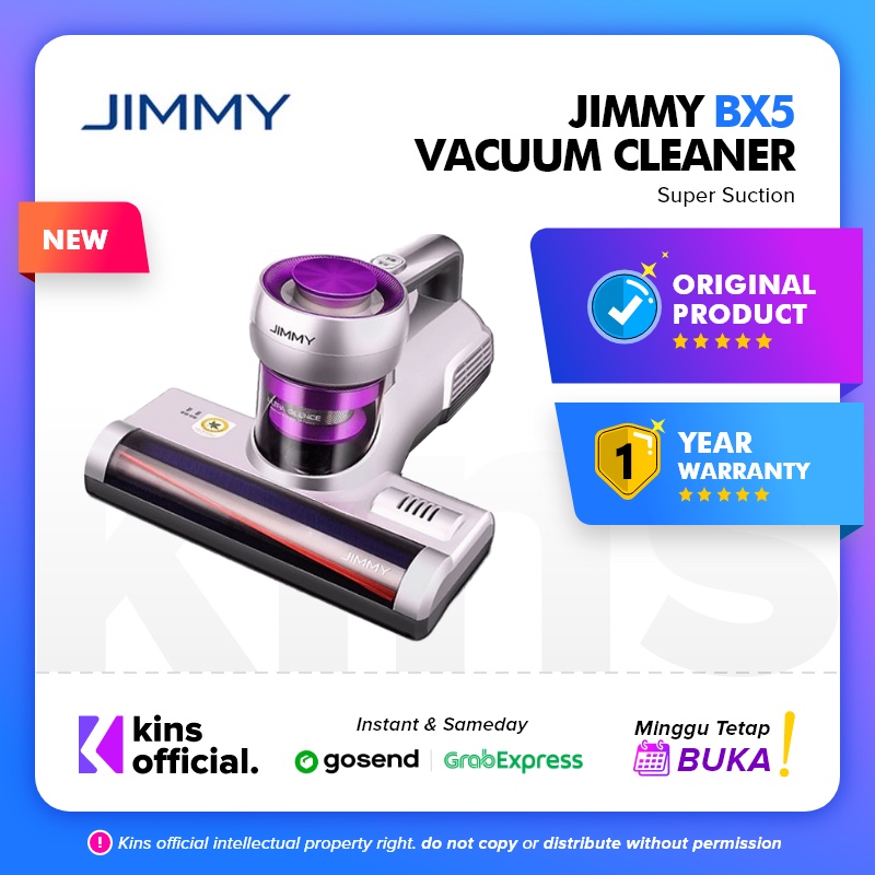 JIMMY BX5 Ultrasonic UV Anti-mite Vacuum Cleaner Dust Mite Debu Tungau