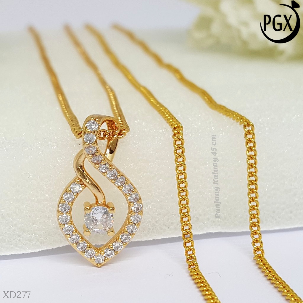 PGX Kalung Wanita Xuping Aksesoris Fashion Perhiasan Lapis Emas XD277