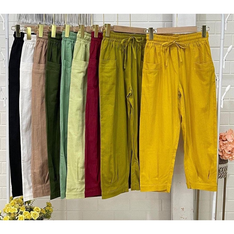 Haruka pants 7/9 premium crinkel