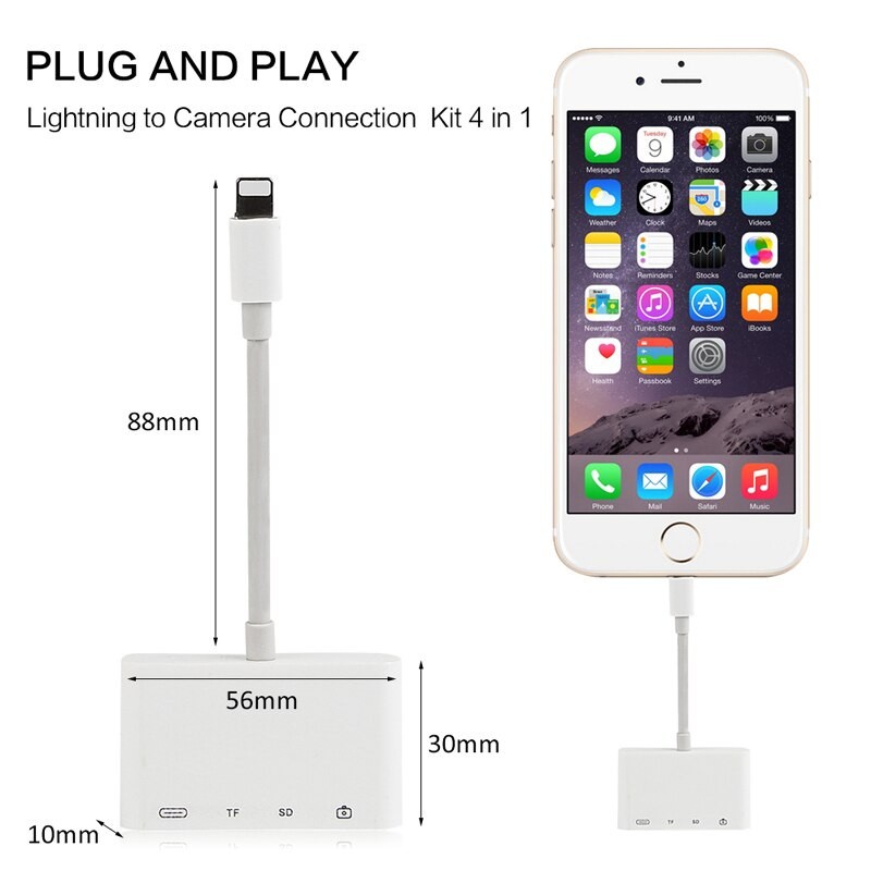 Lightning OTG USB Card reader 4 in 1