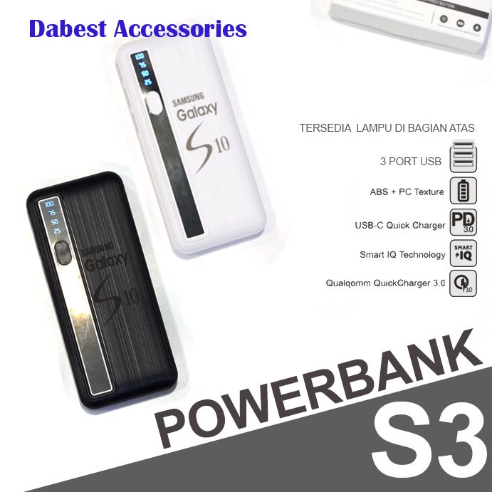 PowerBank Samsung S3 Universal 3 Port USB 168000mAh