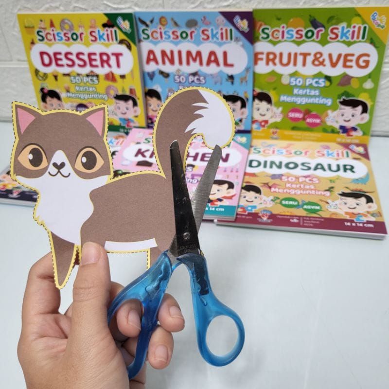 Mainan Edukasi DIY Montesori Anak Scissor Skill Belajar Menggunting