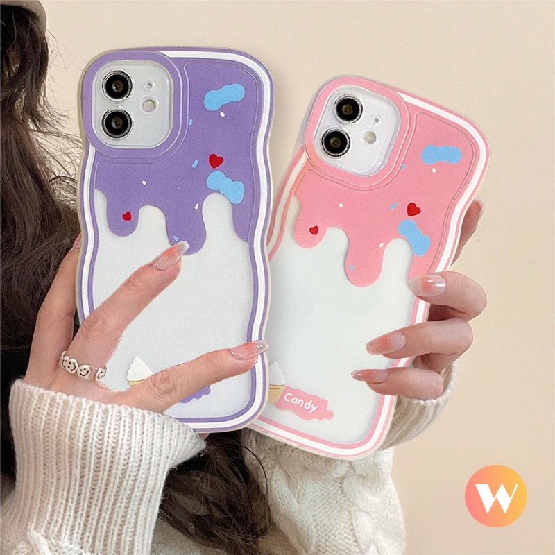 Soft Case TPU Transparan Gelombang Warna-Warni Permen Untuk Oppo A15 A7 A5s A16s A12 A3s A16 A57 2022 A54 A12E A11K A15s A53 A33 2020 A35 A32