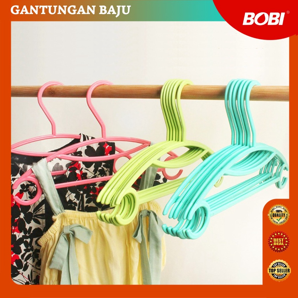 Promo !!! Gantungan Baju per Ikat Model Baru / Gantungan Termurah kualitas Bagus / Warna Random