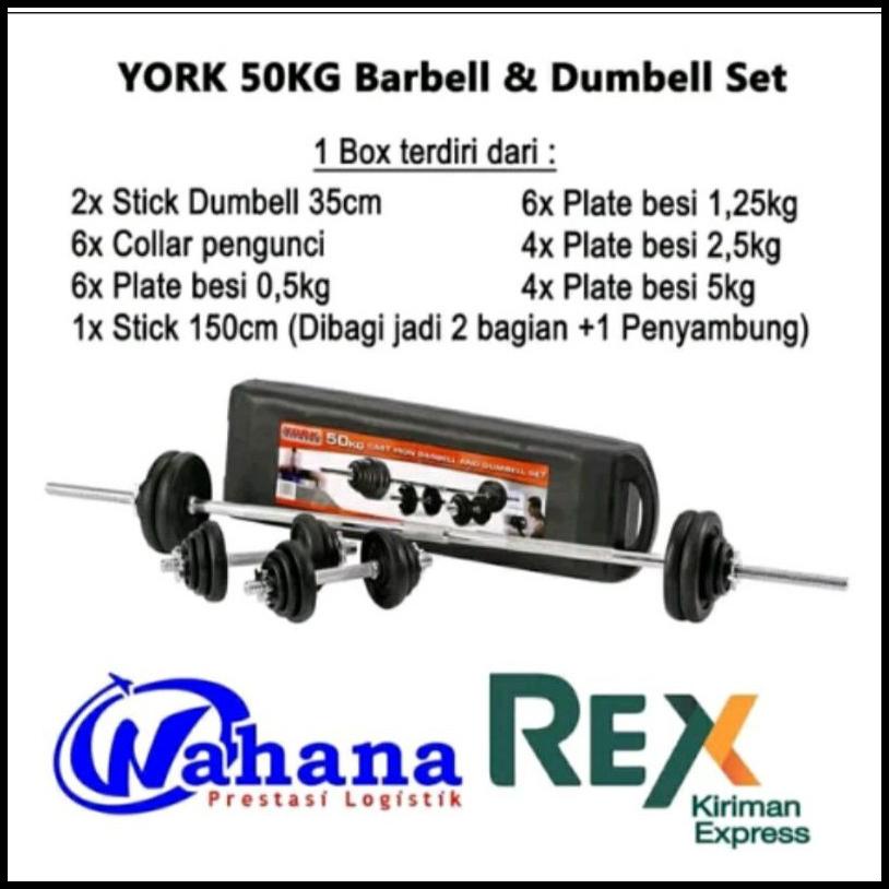 Barbell Dumbell Koper 50 Kg Barbel Set 50 Kg Dumbel Box 50 Kg