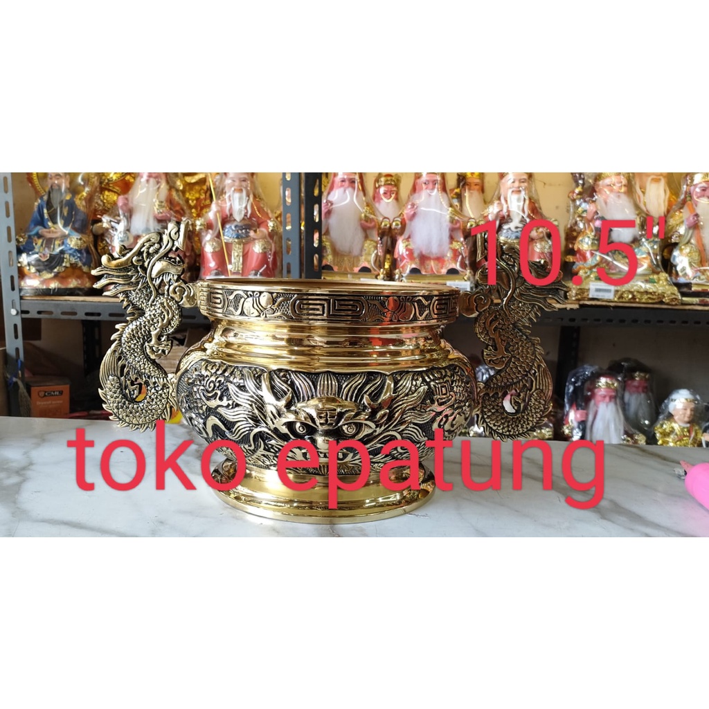 hiolo / hio lo naga - kuningan taiwan - 10.5 inch - kuping naga