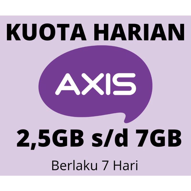 AXIS KUOTA 2,5 GB - 7GB 7 HARI