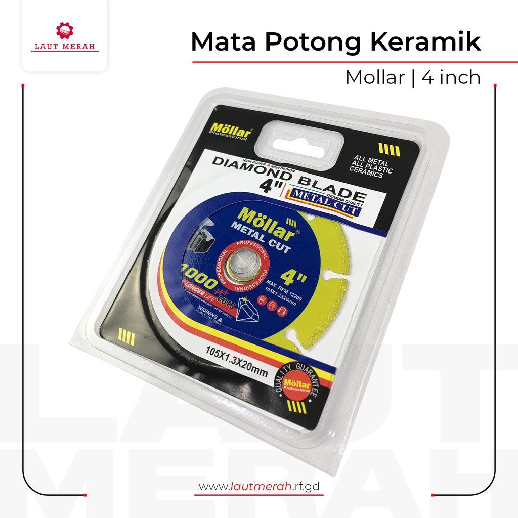 MOLLAR YELLOW MATA GERINDA POTONG BESI KERAMIK GRANIT DIAMOND WHEE