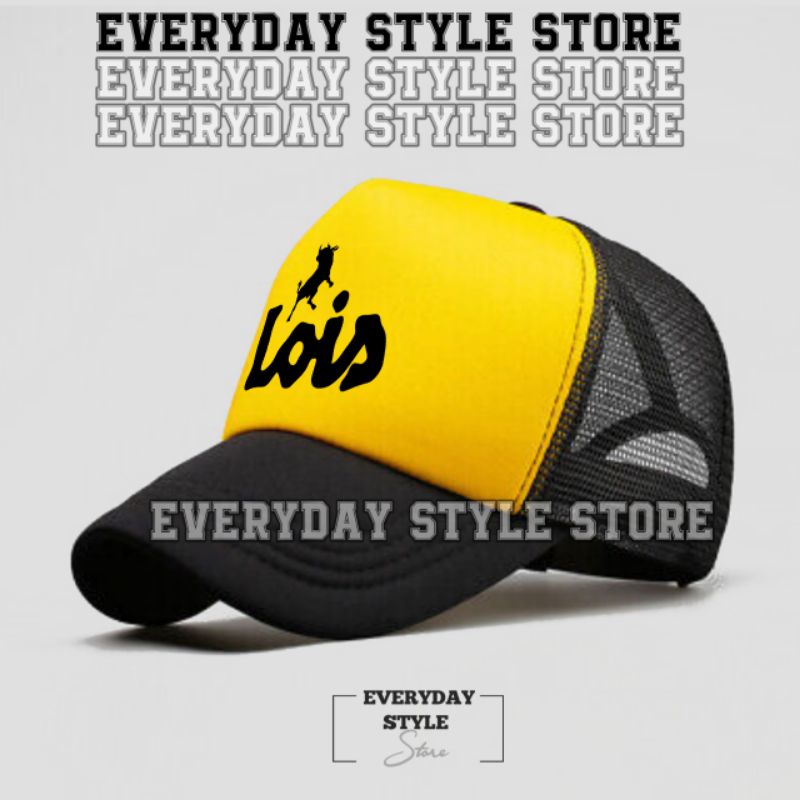 Topi Lois Trucker Jaring Black Yellow