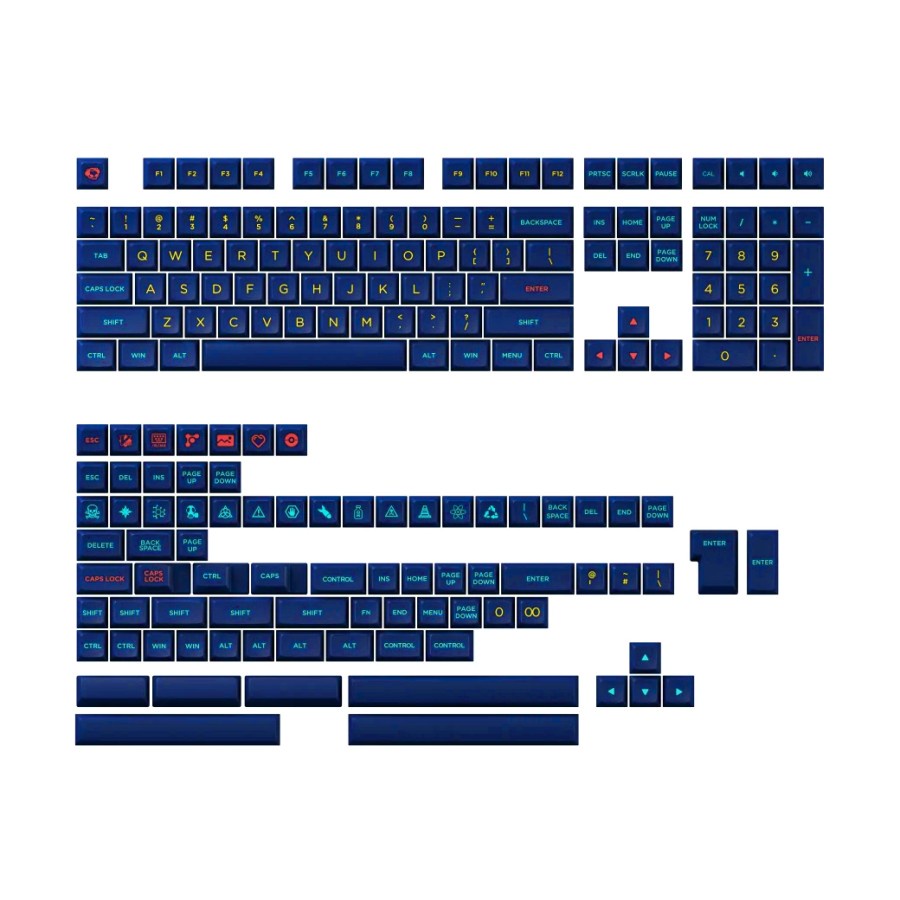 Akko Starry Night PBT Double Shot Keycaps 185 set OSA Profile