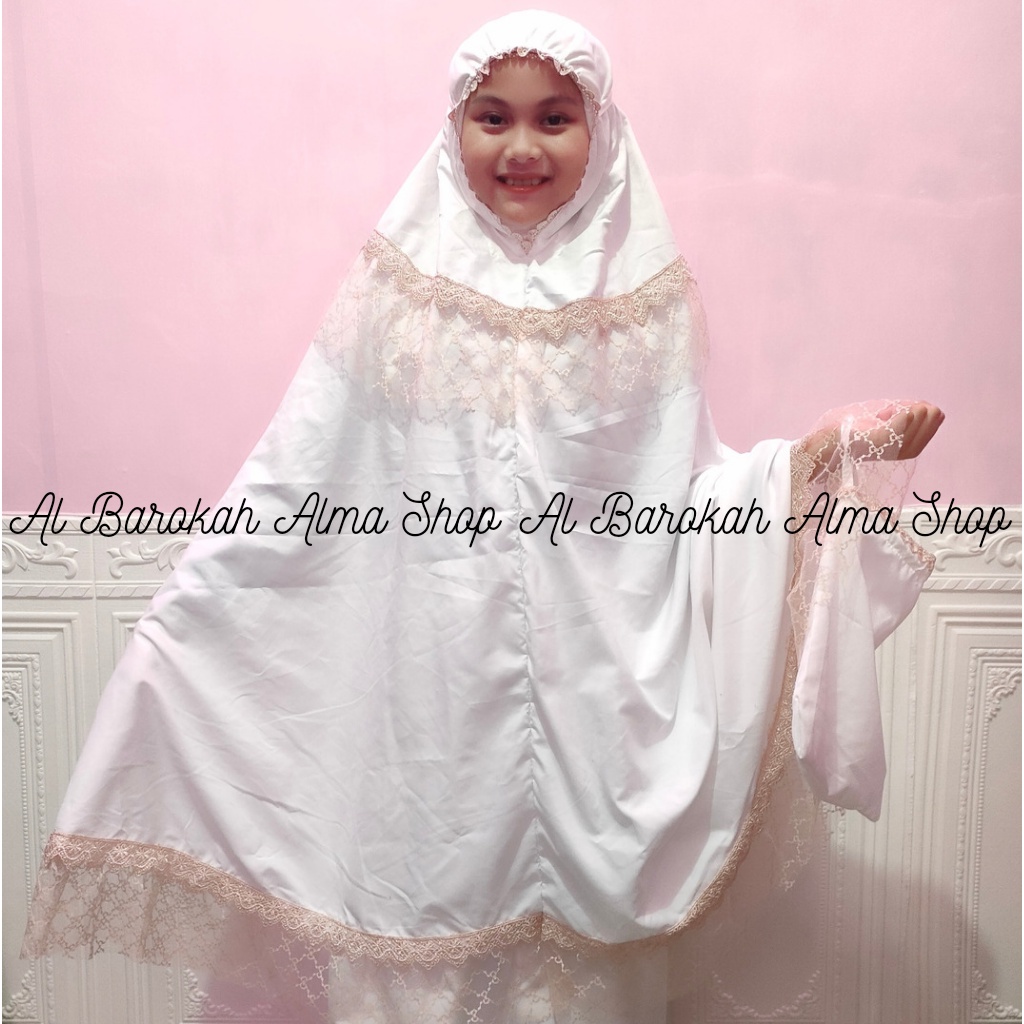 Mukena Anak Katun Usia 8-12tahun by Al Barokah Alma