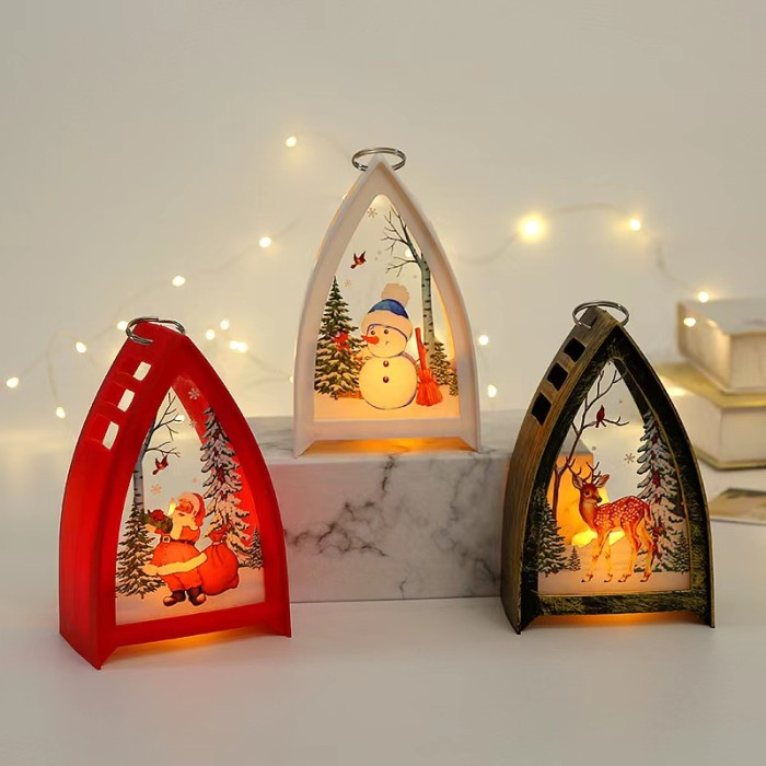 Lentera Souvenir Natal Lampu Tidur Segitiga Dekorasi Pesta LC 1881 HARGA GROSIR