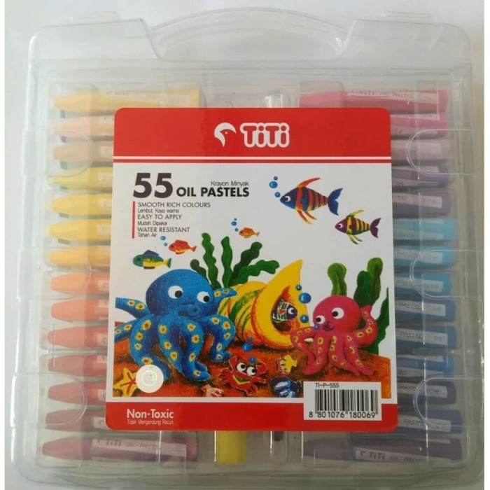 

Pastel Titi Oil Pastels 55 Colors Op-55S Crayon 55 Warna Krayon Crayons