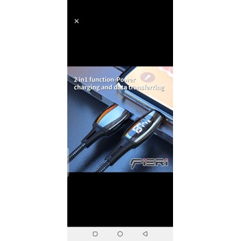 Fieri Kabel Lightning LED Display Fast Charging