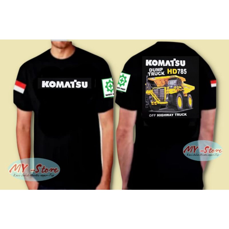 Kaos baju sablon DTF Komatsu Dump Truk HD785