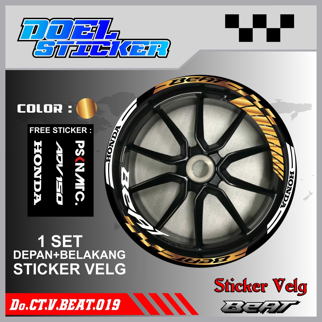 STICKER CUTTING LIST VELG HONDA BEAT VARIASI MOTOR DOEL 019